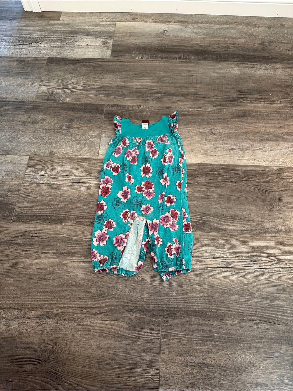 Tea Collection Toddler Teal Floral Romper